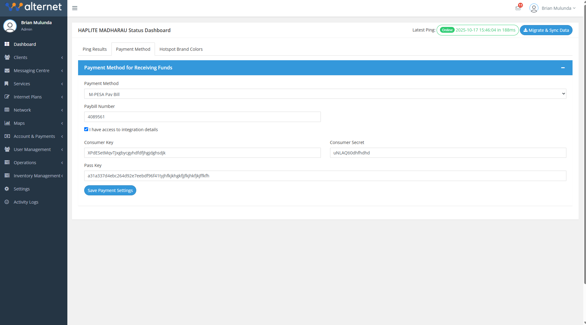 Payment Method Configuration