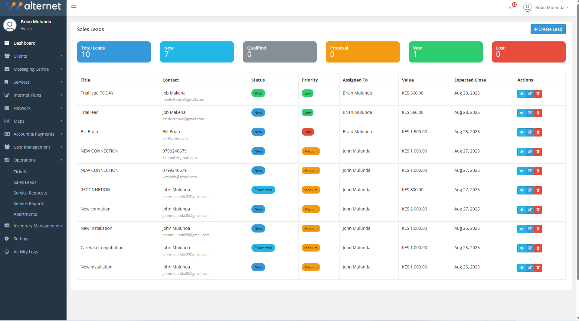 Sales Leads Management
